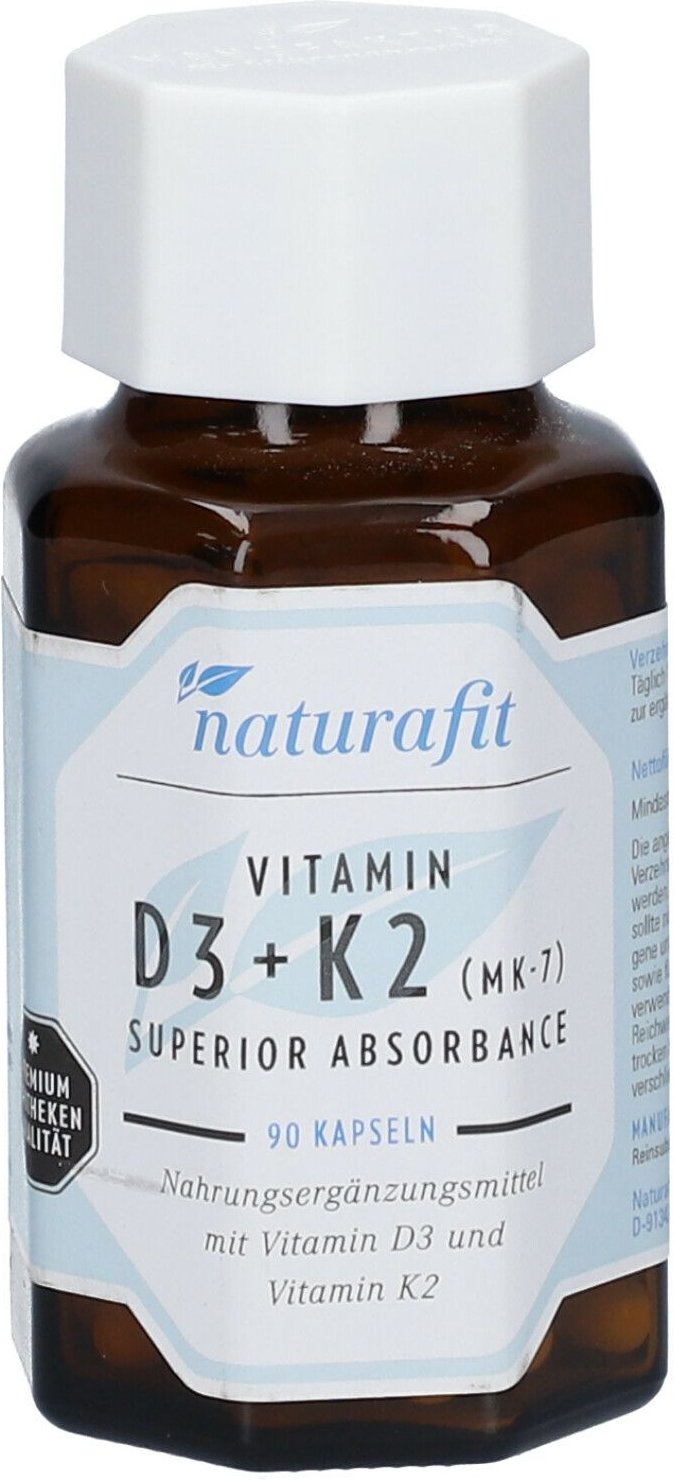 Naturafit Vitamin D3 + K2 MK-7 superior absorb.Kapseln