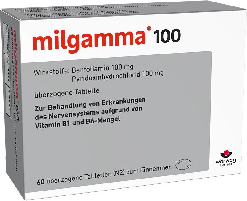 milgamma 100 mg Vitamin B1 + Vitamin B6 Tabletten