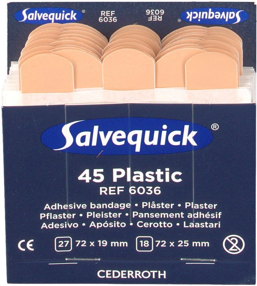Thumbnail - Salvequick Pflasterstrips wasserfest Refill 6036 45 St Pflaster