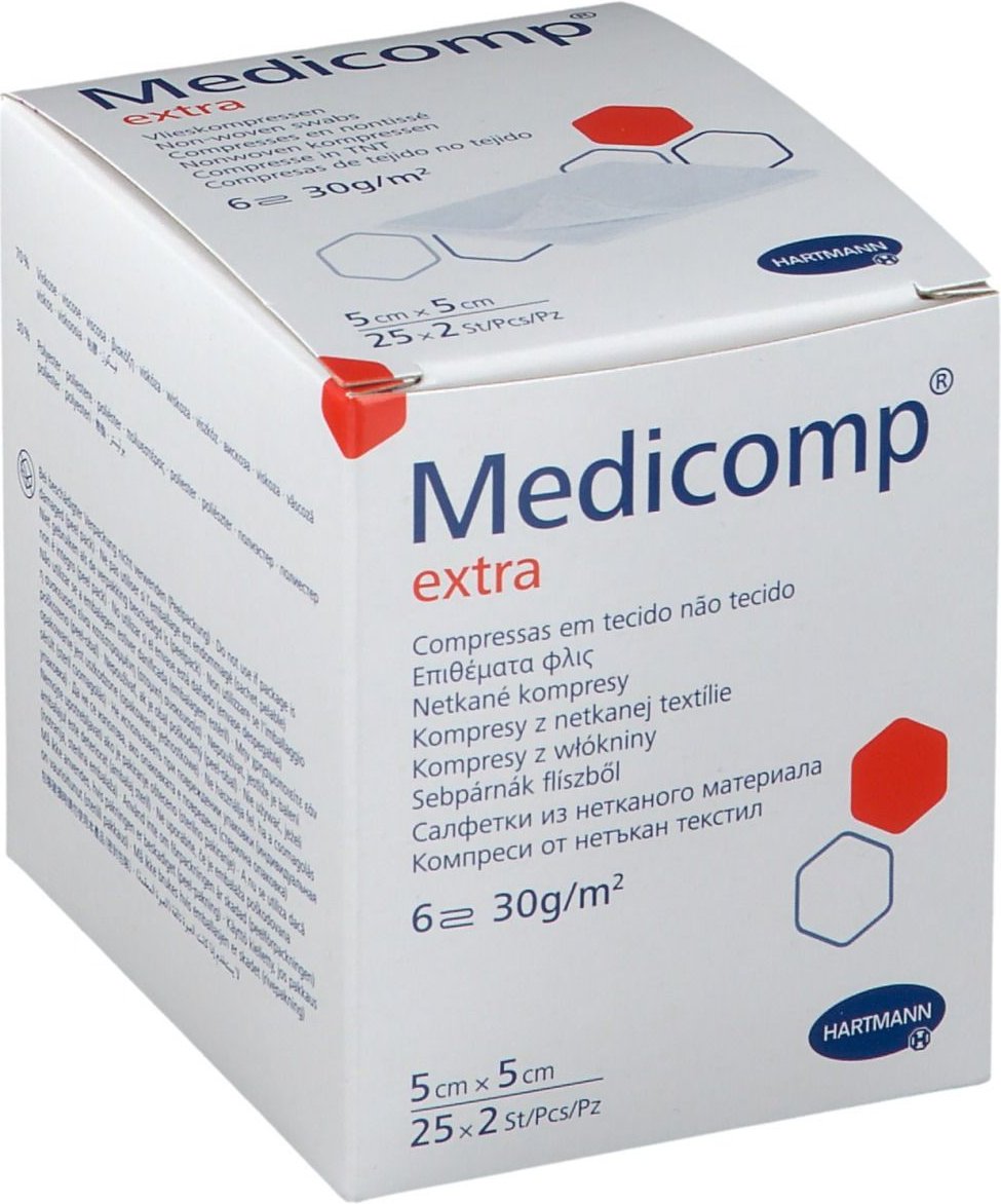 Hartmann Medicomp Steriel 5x5cm 2x25 St Kombipackung