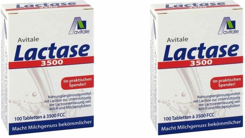 Lactase 3.500 FCC Tabletten im Klickspender 2x 2x100 St