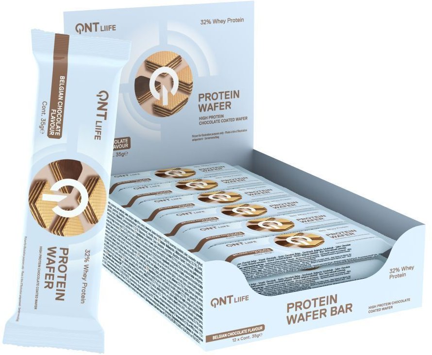 QNT Protein Wafer Chocolate 12x35 g Riegel