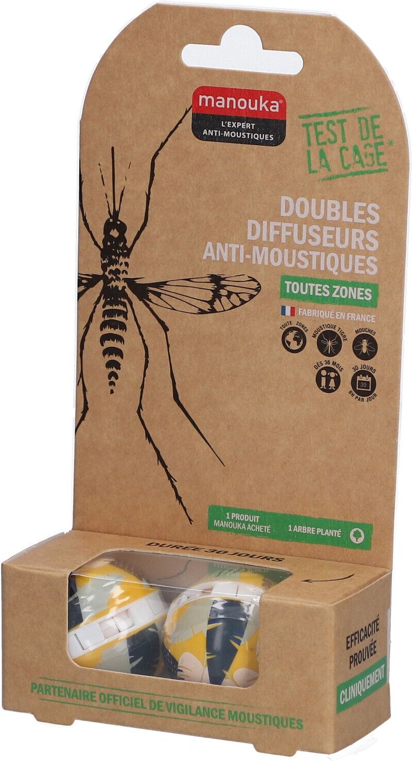 Mückenschutz Double Diffusor gelb Manouka 1 St Kugeln