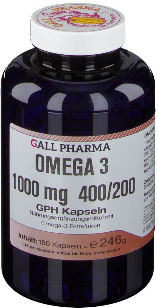 Omega-3 1000 mg 400/200 GPH Kapseln 180 St