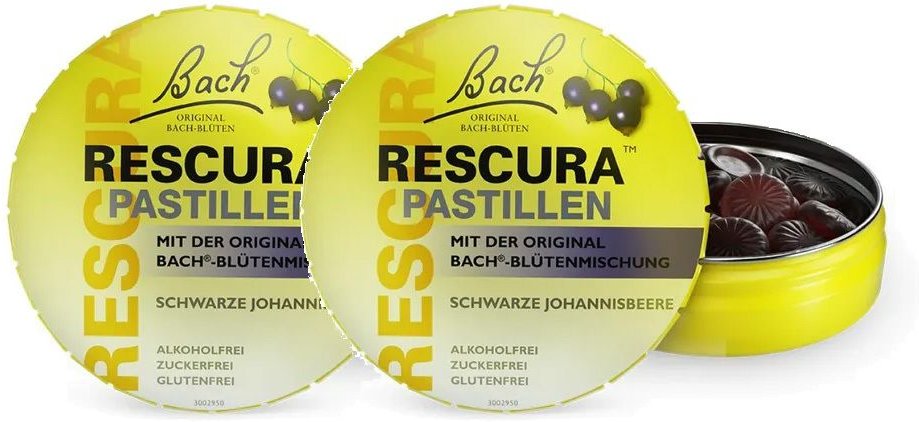 2x Bachblüten Original Rescura Past.schw.Johannisb. 2x50 g Pastillen