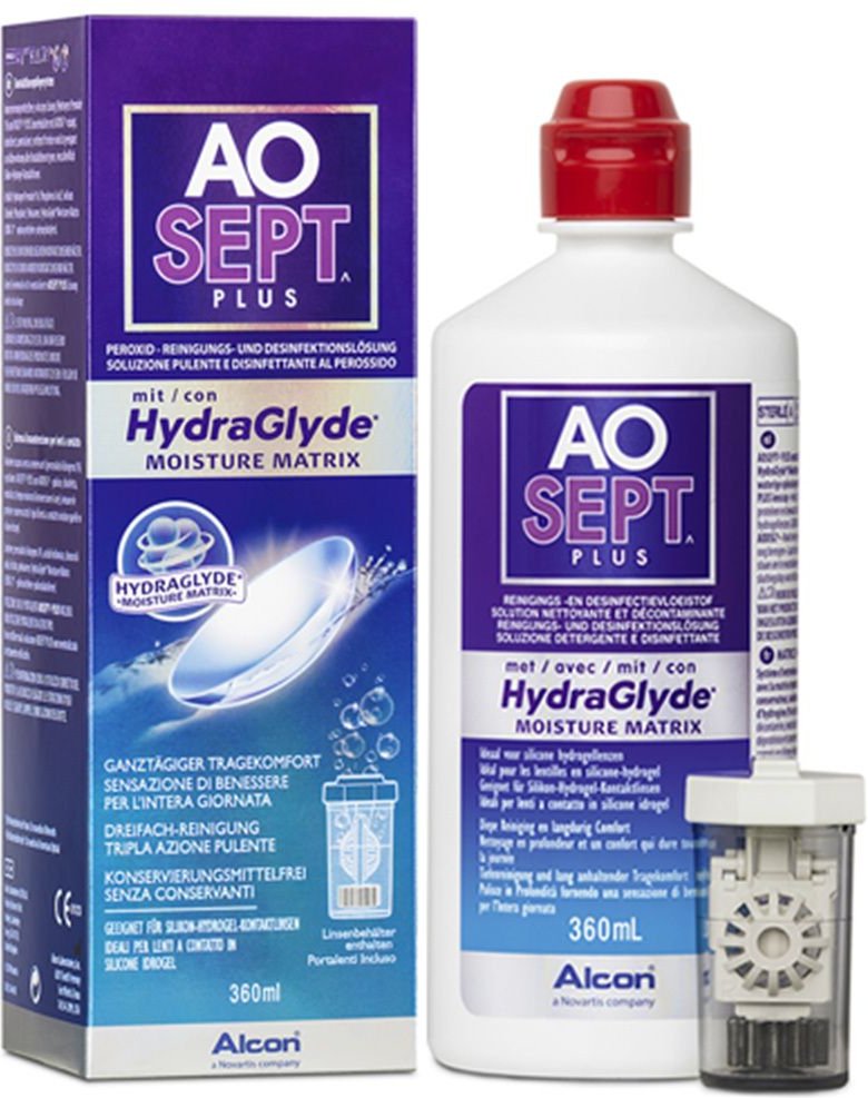 Aosept plus HydraGlyde Lösung 360 ml
