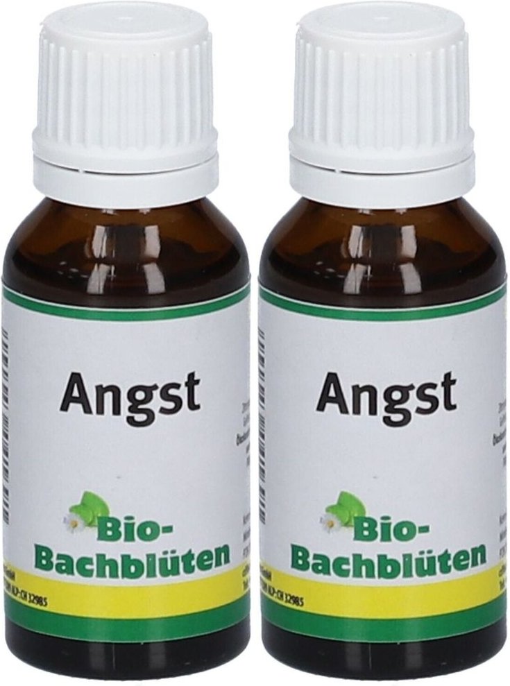 BIO Bachblüten Angst Tropfen f.Hund/Katze/Pferd 2x 2x20 ml Flüssigkeit