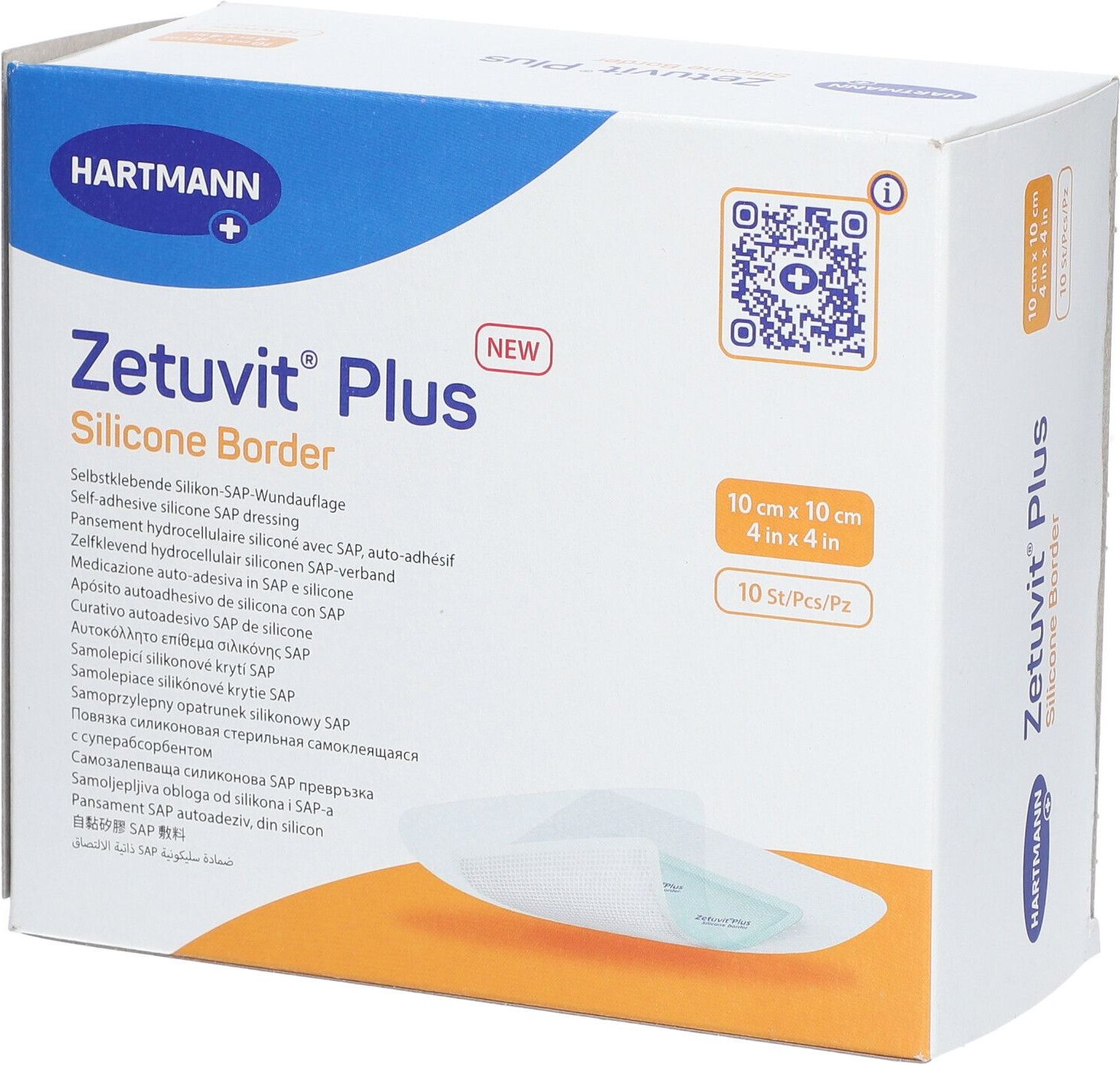 Zetuvit Plus Silicone Border steril 10x10 cm 10 St Kompressen