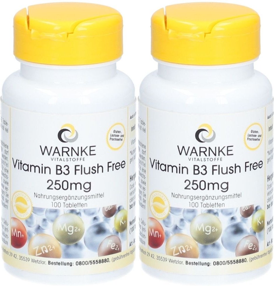 Vitamin B3 Flush Free 250 mg Tabletten 2x 2x100 St