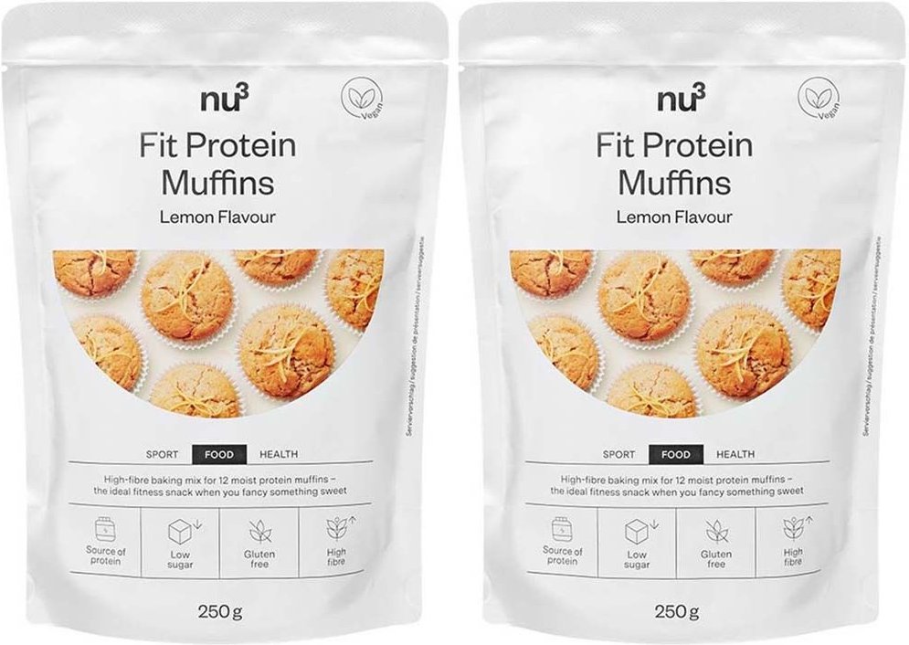 nu3 Fit Muffin Lemon Cake 250g x2 2x250 g Pulver