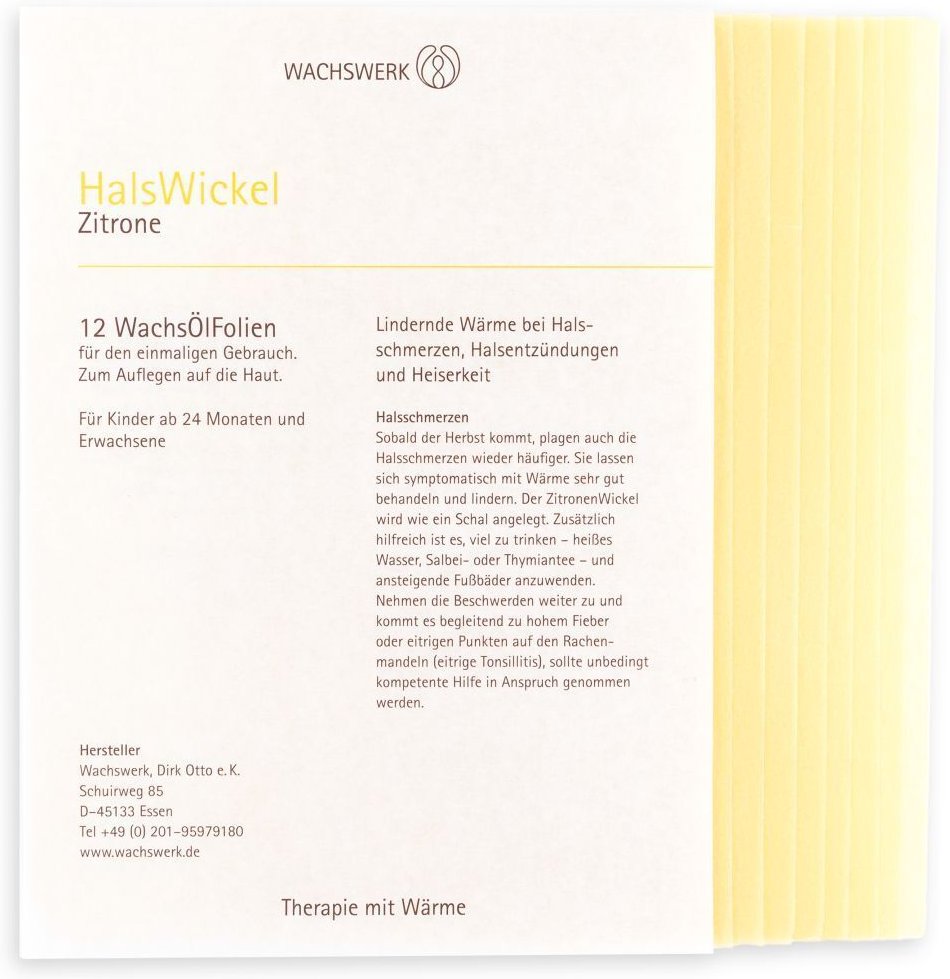 Halswickel Zitrone 12 St Folie