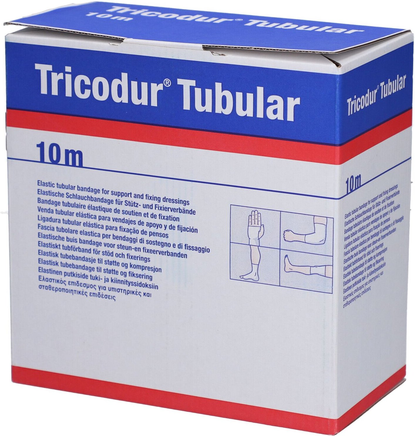 Tricodur Schl.-Bandage Gr.E 8,75 cmx10 m weiß 1 St Verband