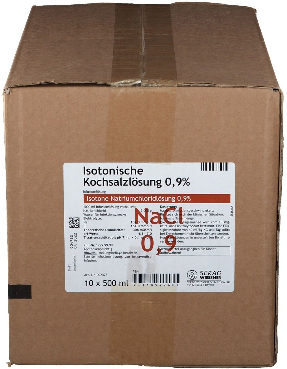 Isotonische Kochsalzlösung 0,9% Plastik.Infusionslösung