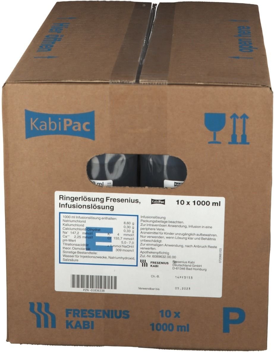 Thumbnail - Ringer Lösung Fresenius Glas 10x500 ml Infusionslösung