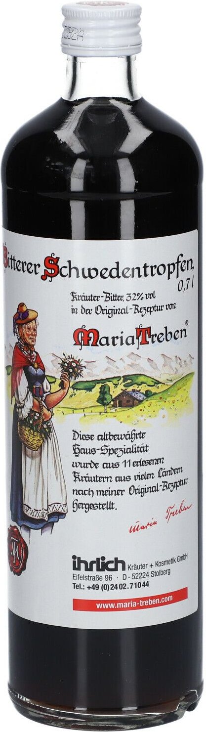 Maria Treben Bitterer Schwedentropfen 32% Vol. 700 ml Flüssigkeit