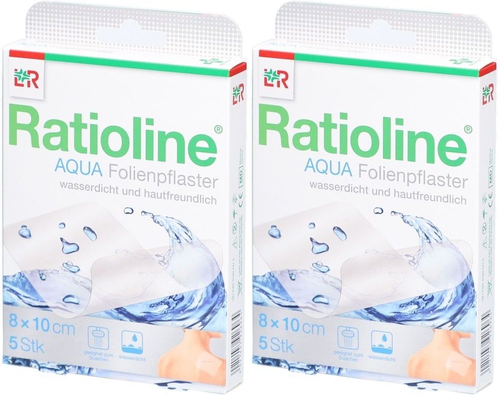 Ratioline aqua Duschpflaster 8x10 cm 2x 2x5 St Pflaster