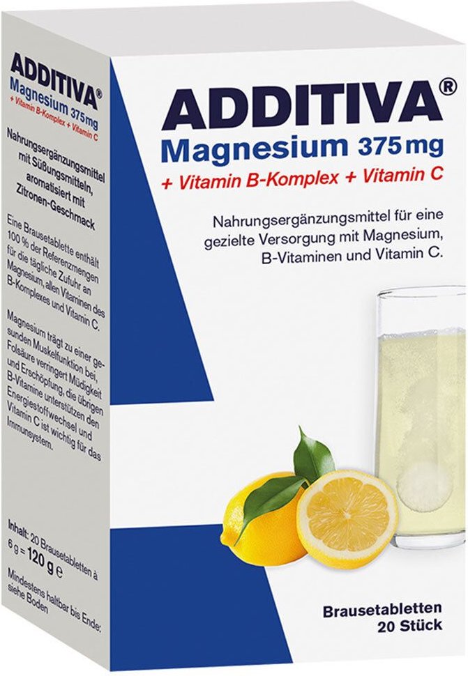 Additiva Magnesium 375 mg + Vitamin B-Komplex + Vitamin C