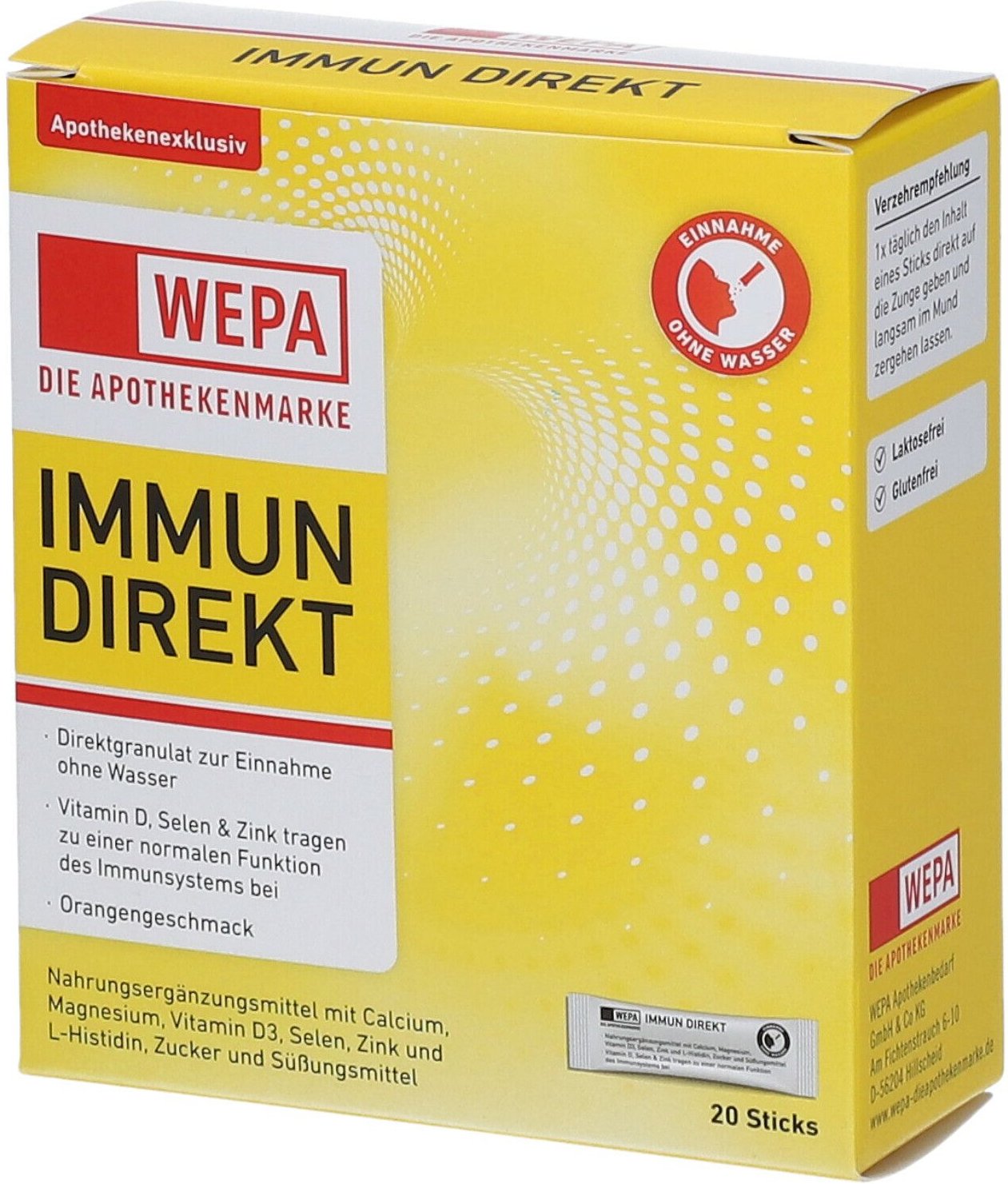 Wepa Immun Direkt Sticks Pulver 20 St
