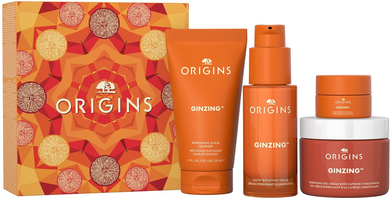 Origins Hs24 Ginzing Glowing Essentials Set 30+50+5+50 ml Kombipackung