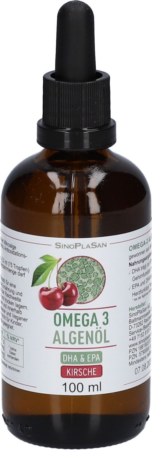 Thumbnail - Omega-3 Algenöl Dha+Epa Kirsche Tropf.z.Einnehmen 100 ml Tropfen zum Einnehmen