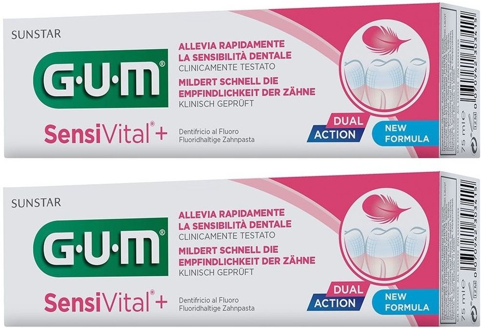 GUM Sensivital+ Zahnpasta x2 2x75 ml
