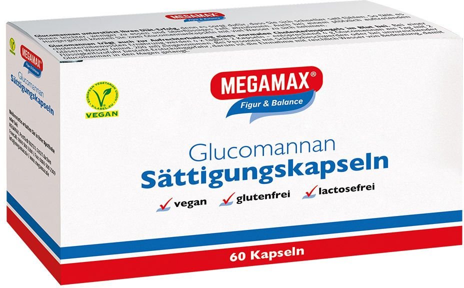 Megamax Sättigungskapseln Glucomannan 60 St Kapseln