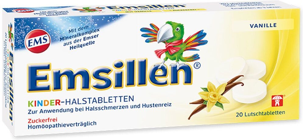 Emsillen Kinder Halstabletten Vanille 20 St Lutschtabletten