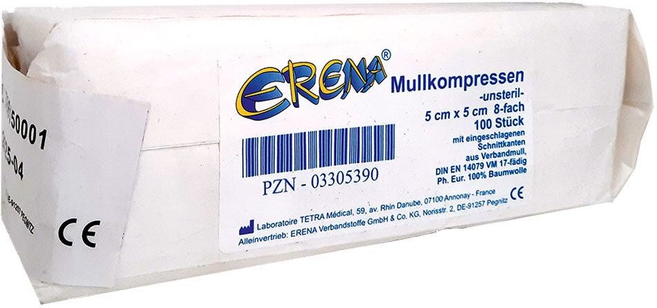 Thumbnail - Erena Unsteril Mullkompresse 5x5