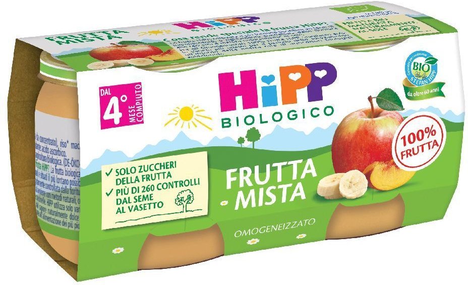 Hipp BIO Omog Frut Mista 2X80G 2x80 g Früchte