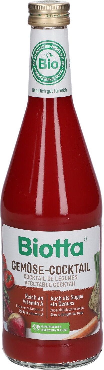 Biotta Gemüse Cocktail Direkts.m.Meersalz+Kräut. 500 ml Saft