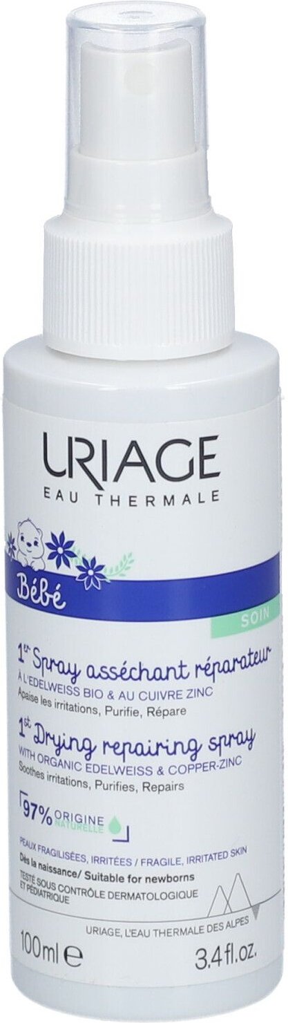 Thumbnail - Uriage Baby 1st Drying Repairing Spray with Organic Edelweiss & Copper-Zinc Nieuwe Formule 100 ml