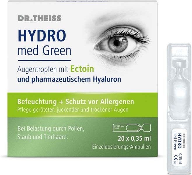 Dr.theiss Hydro med Green Augentro.Einzeldos.Amp. 20x0,35 ml Augentropfen
