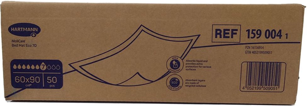 Molicare Bed Mat Eco 7 Tropfen 60x90 cm 50 St Unterlagen