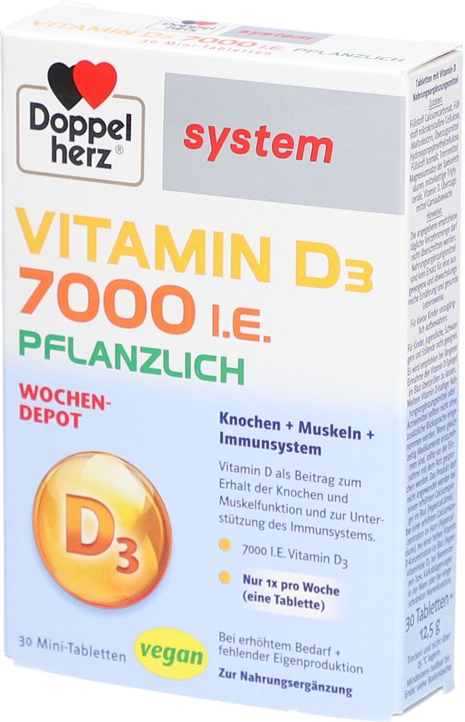 Thumbnail - Doppelherz Vitamin D3 7000 I.E. pflanzlich sys.TAB