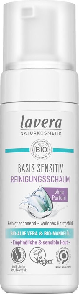 Lavera basis sensitiv Reinigungschaum 150 ml Schaum