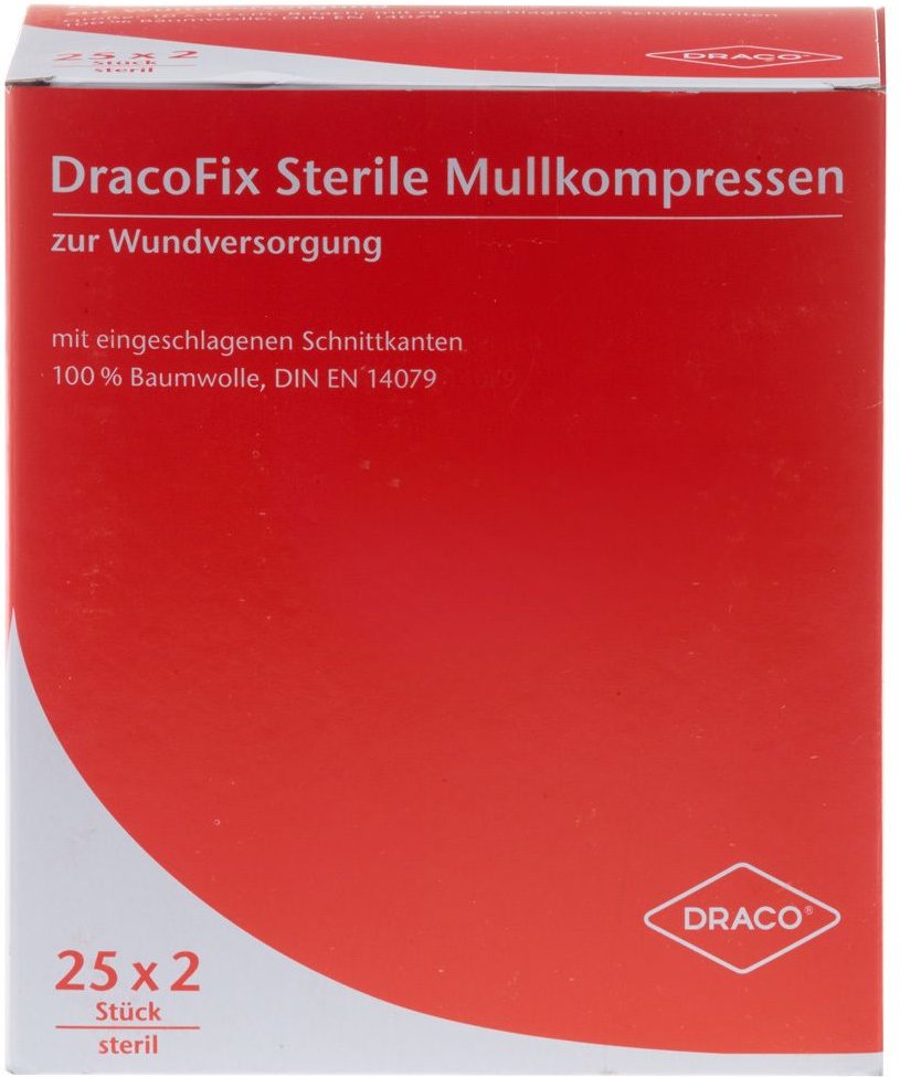 Dracofix Peel Kompressen 7,5x7,5 cm steril 8fach 25x2 St