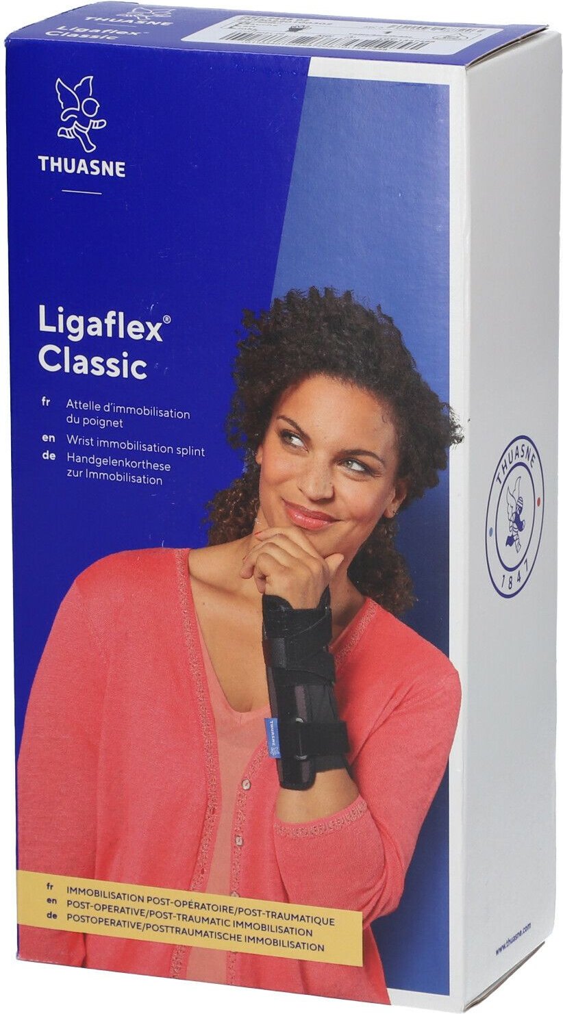 Thuasne Ligaflex Classic Pols Links Zwart T1 1 St Bandage(s)