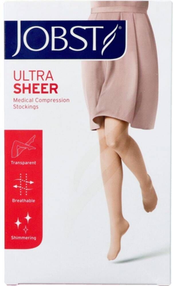 Jobst Ultrasheer Dijkous Klasse 2 Ag Wide Regular Dots Natuur Extra Small 1 St Strümpfe
