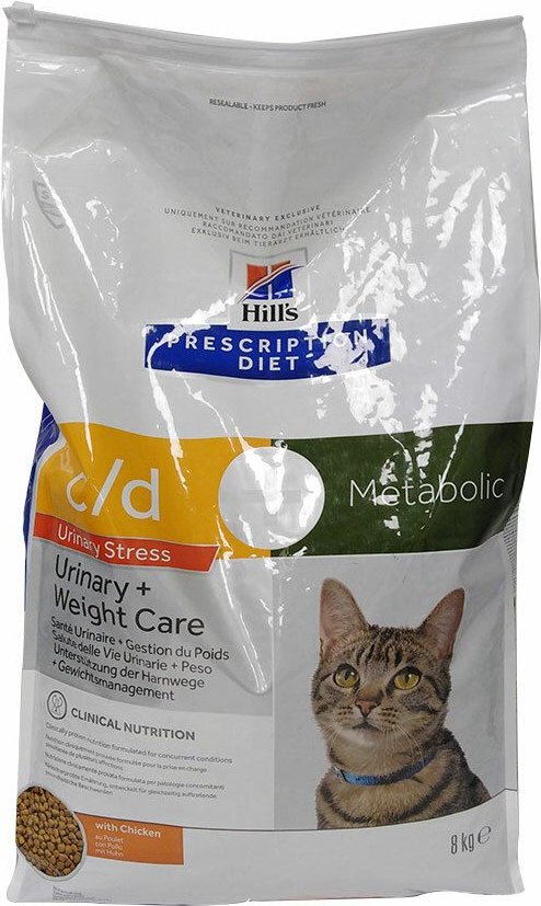 Hill's Prescription Diet C/D Urinary Stress + Metabolic Feline 8 kg Pellets