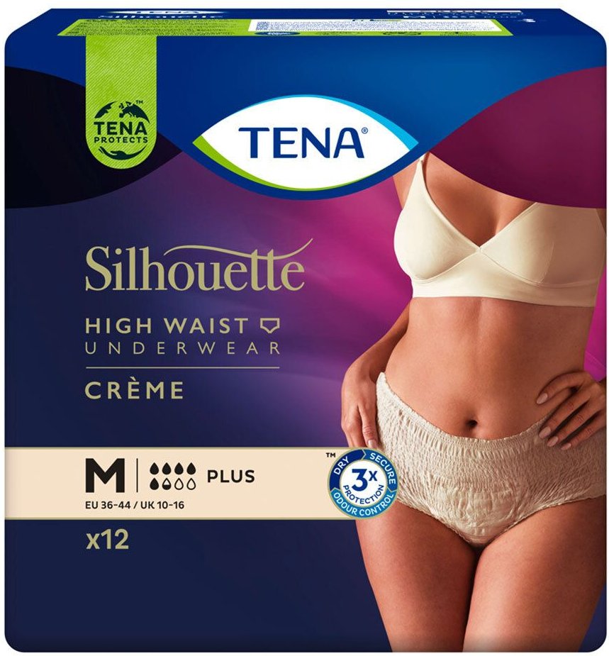 Tena Silhouette Plus M creme Inkontinenz Pants 12 St Einweghosen