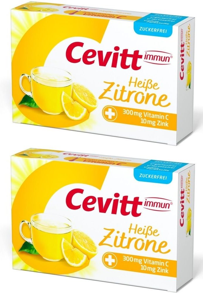 Cevitt immun heiße Zitrone zuckerfrei Granulat 2x 2x14 St