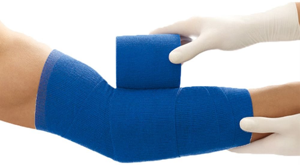 Thumbnail - Mollelast haft Binden latexfrei 8 cmx20 m blau 6 St