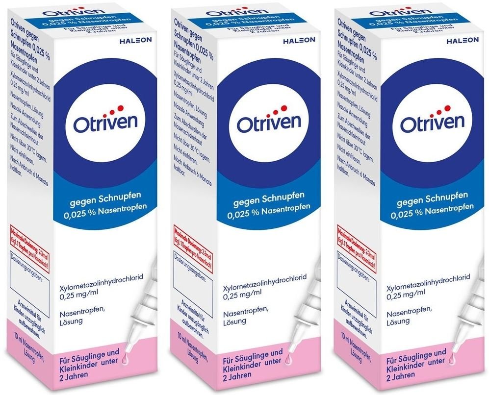 Otriven gegen Schnupfen 0,025% Nasentropfen x3 3x10 ml