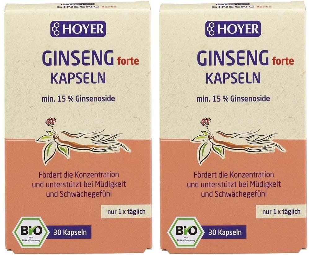 Hoyer Bio Ginseng Kapseln 2x 2x30 St
