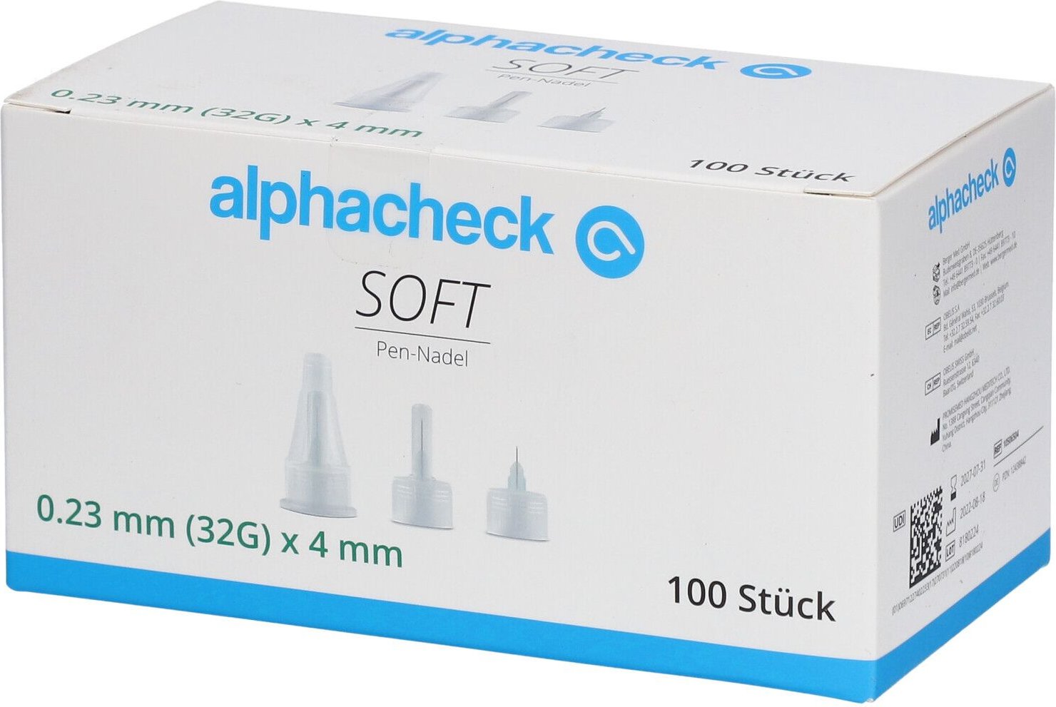 Alphacheck soft Pen-Nadeln 32 Gx4 mm 100 St Kanüle