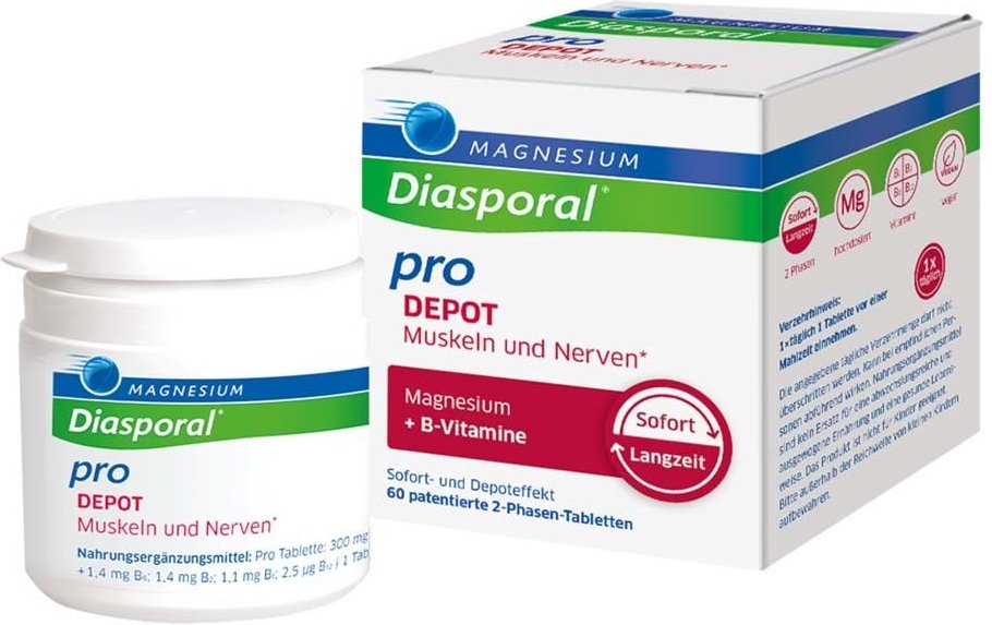 Magnesium Diasporal pro+B-Vit.DEPOT Musk.+Nerv.Tab 60 St Tabletten