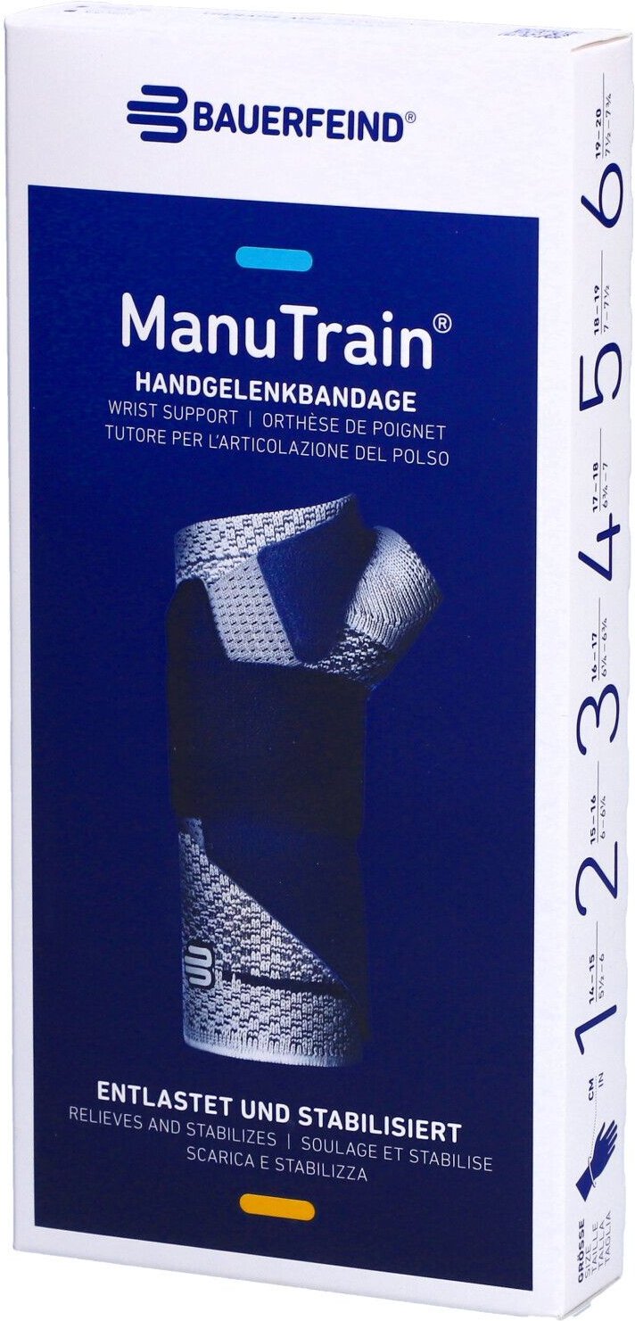 Manutrain Aktivbandage Gr6 rechts titan 1 St Bandage(s)