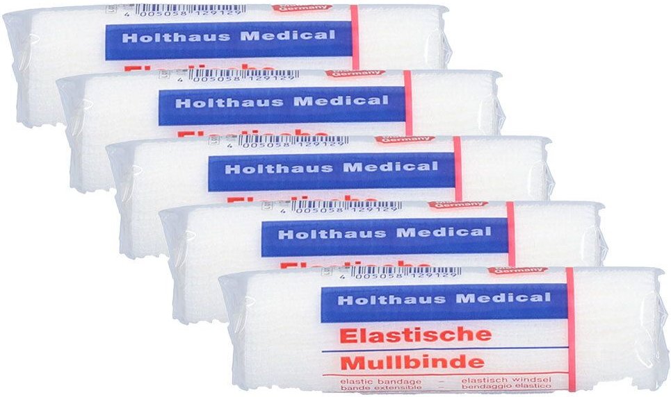 Mullbinden elastisch 12 cmx4 m 5x 5x1 St Binden