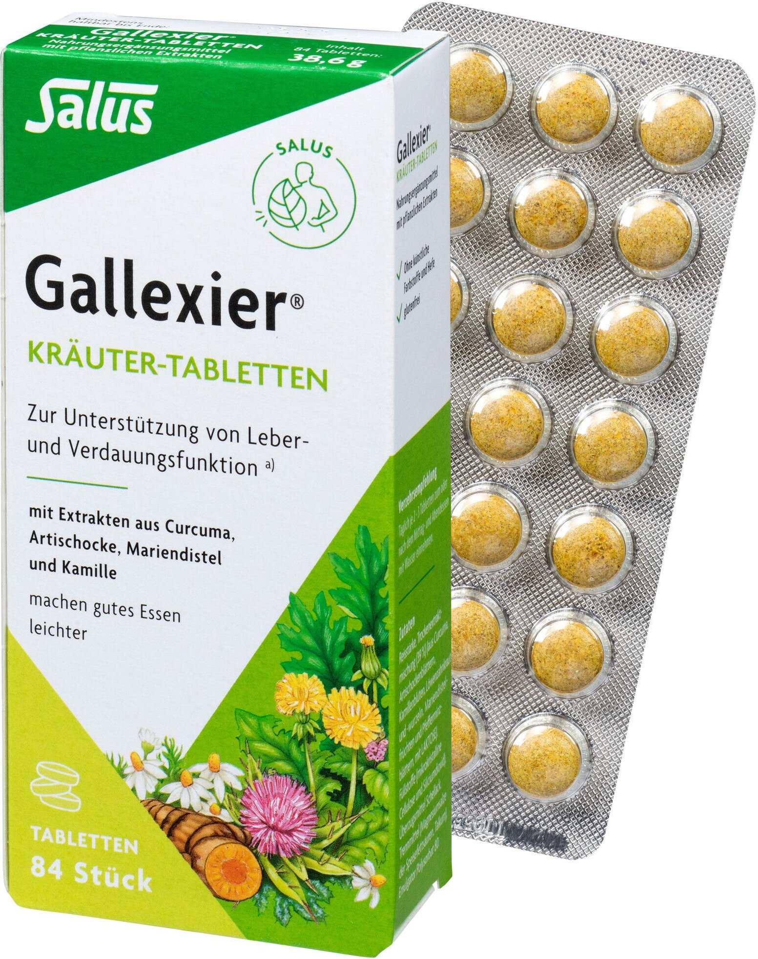Gallexier Kräuter-Tabletten Salus 84 St Tabletten