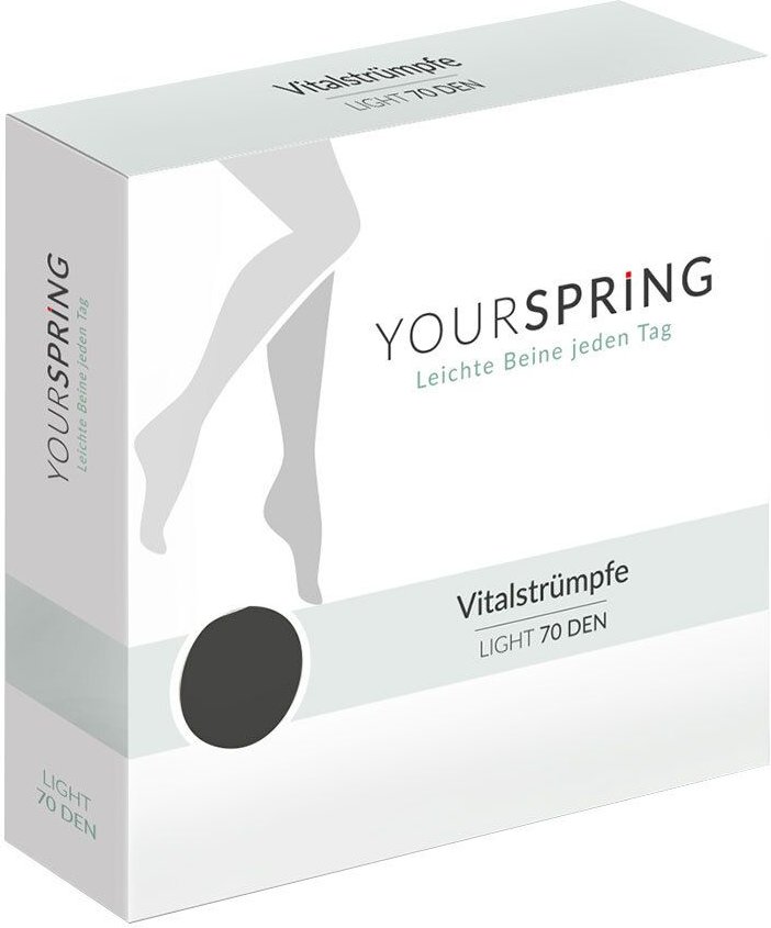 Yourspring light transparent 70den AD 40/41 schw. 2 St Strümpfe